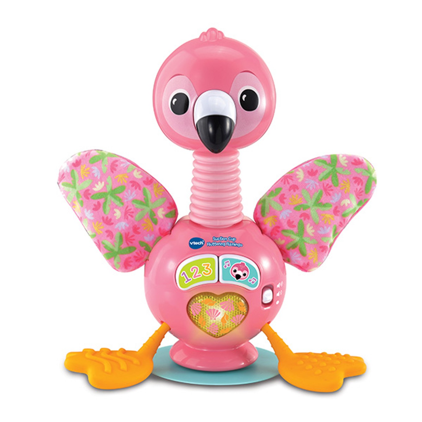 VTech Suction Cup Fluttering Flamingo | Highchair Sensory Toy Flemings Department Store VTech Suction Cup Fluttering Flamingo | Highchair Sensory Toy Flemings Department Store