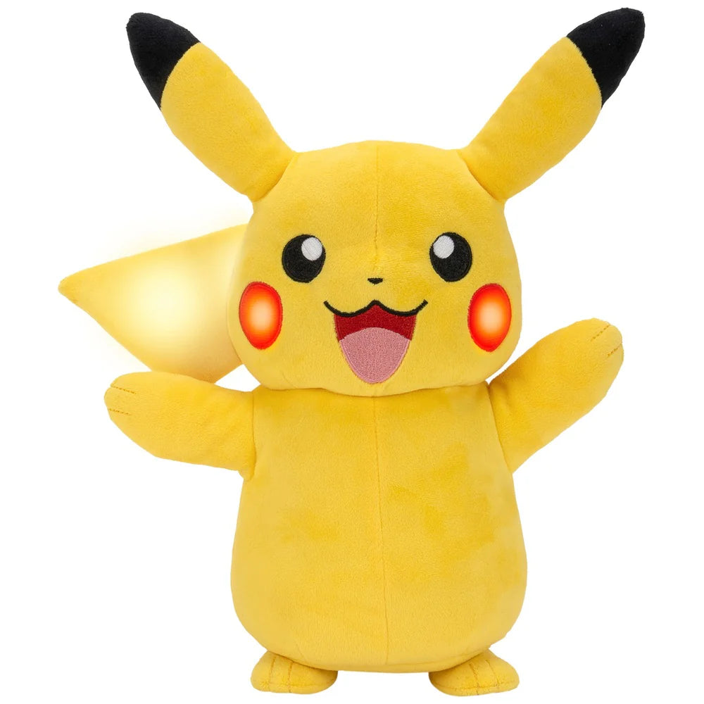 Pokémon Electric Charge Pikachu – 28cm Interactive Plush with Lights, Sounds & Movement