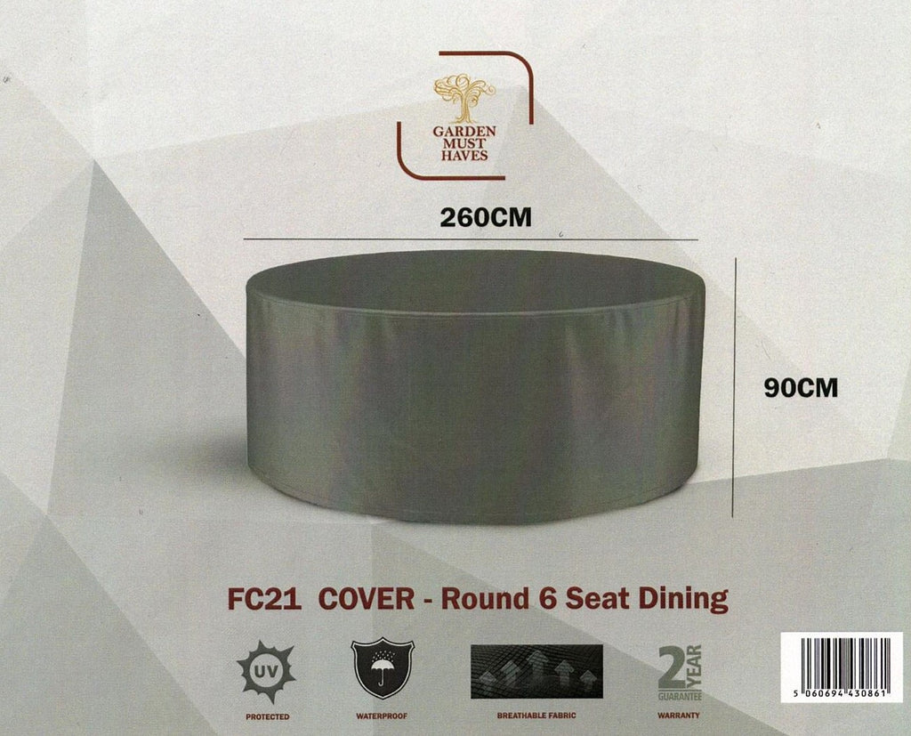 Round 6 seater dining cover (260cm x 90cm) - Flemings Department Store