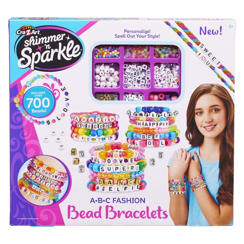 Shimmer N Sparkle ABC Fashion Bead Bracelet - Flemings Department Store
