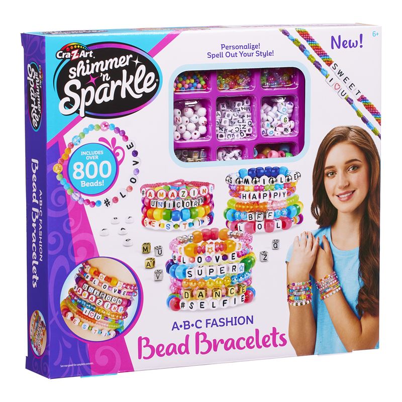Shimmer N Sparkle ABC Fashion Bead Bracelet - Flemings Department Store