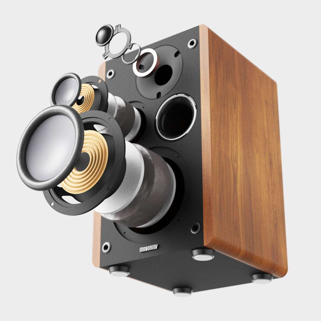 Majority D100 100W Powered Bluetooth Bookshelf Speakers – view 3