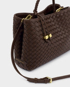 Nova Hand Woven Top Handle Bag in Chocolate - image 7