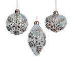 Elegant snowflake-themed glass baubles for winter tree decor
