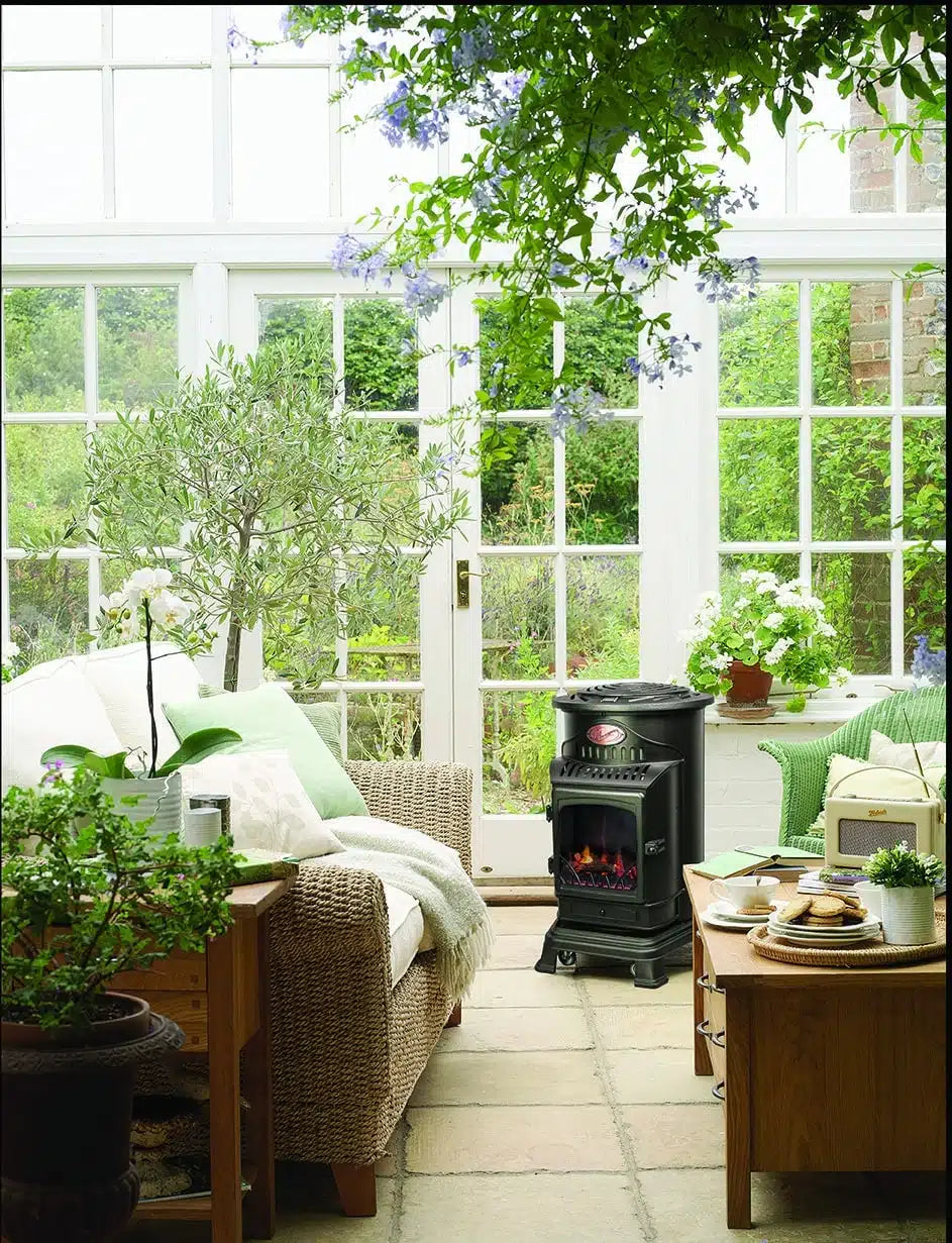 Sahara Provence Portable Gas Heater 3.4kW – Real Flame, No Flue