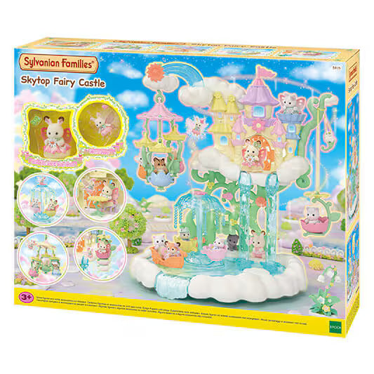 Sylvanian Families Skytop Fairy Castle – Enchanting Flower Playset with Sky Ride