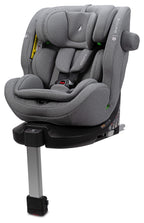  Osann One 360 SL i-Size Car Seat in Iron Grey with a black base and silver support leg, shown on a white background.