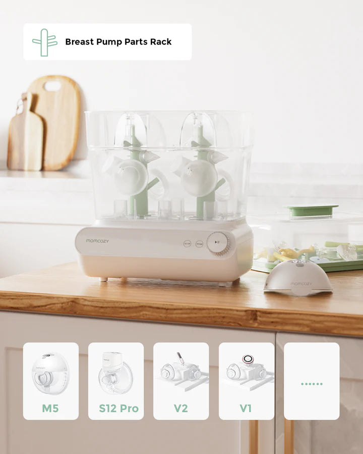 Momcozy Fast Bottle Sterilizer and Dryer – 3 Layer Bottle Steriliser
