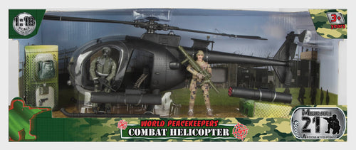 COMBAT HELICOPTER WITH FIGURES AND ACCESSORIES - Flemings Department Store