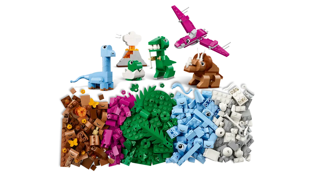 LEGO® Classic Creative Dinosaurs (11041) – Colorful Dino Building Set for Kids 5+