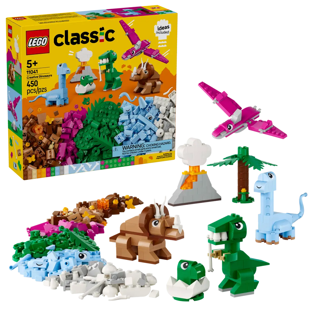 LEGO® Classic Creative Dinosaurs (11041) – Colorful Dino Building Set for Kids 5+