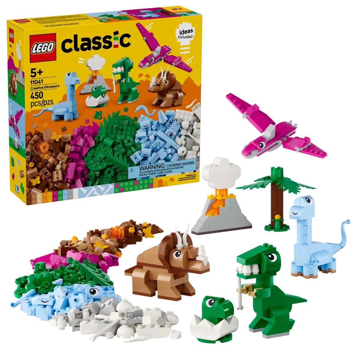 LEGO® Classic Creative Dinosaurs (11041) – Colorful Dino Building Set for Kids 5+