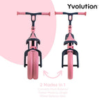 Yvolution Velo Junior – Pink | 2-Stage Balance Bike for Toddlers