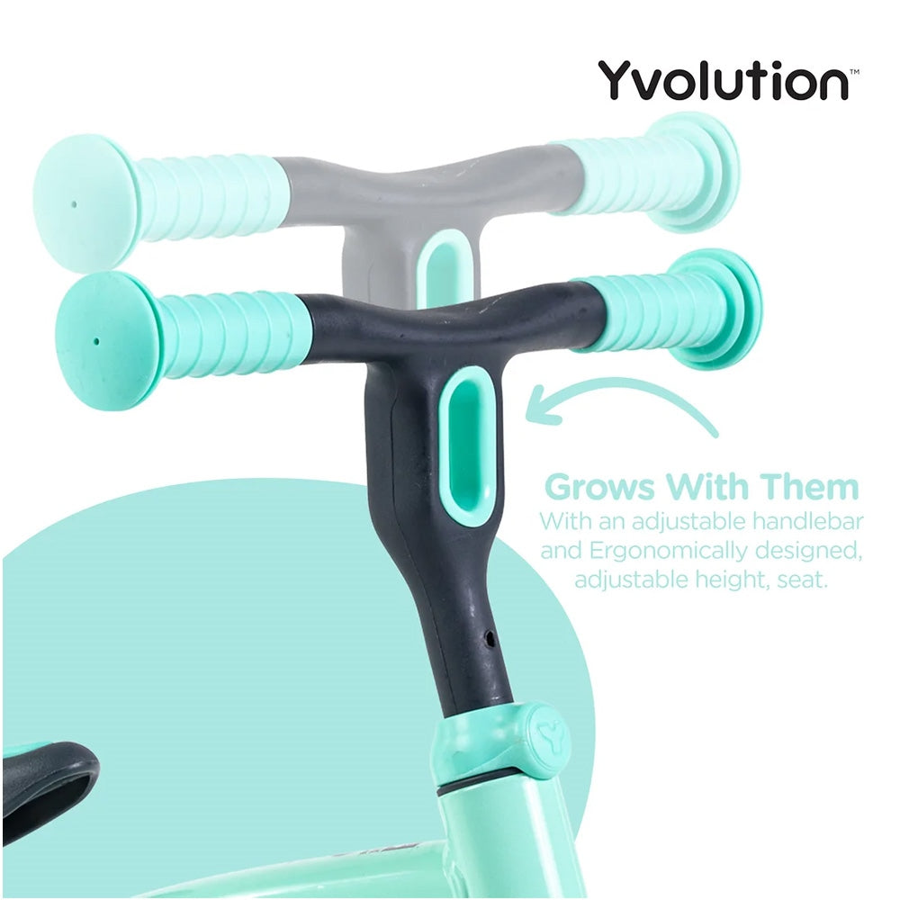 Yvolution Velo Junior Balance Bike – Green | 2-Stage Toddler Bike