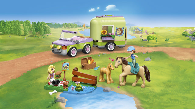 LEGO Horse & Baby Foal Trailer 42695