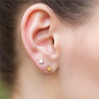 Newbridge Silverware Star Stud Earrings in Gold & Silver | Flemings