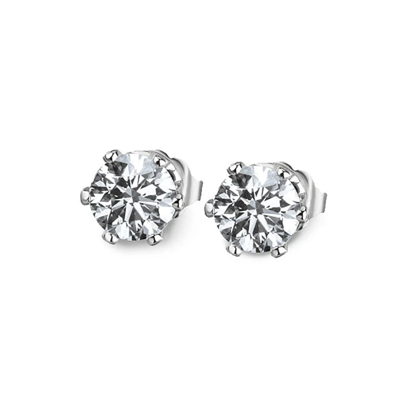 Newbridge Silverware Round Clear Stone Studs | Flemings Monaghan