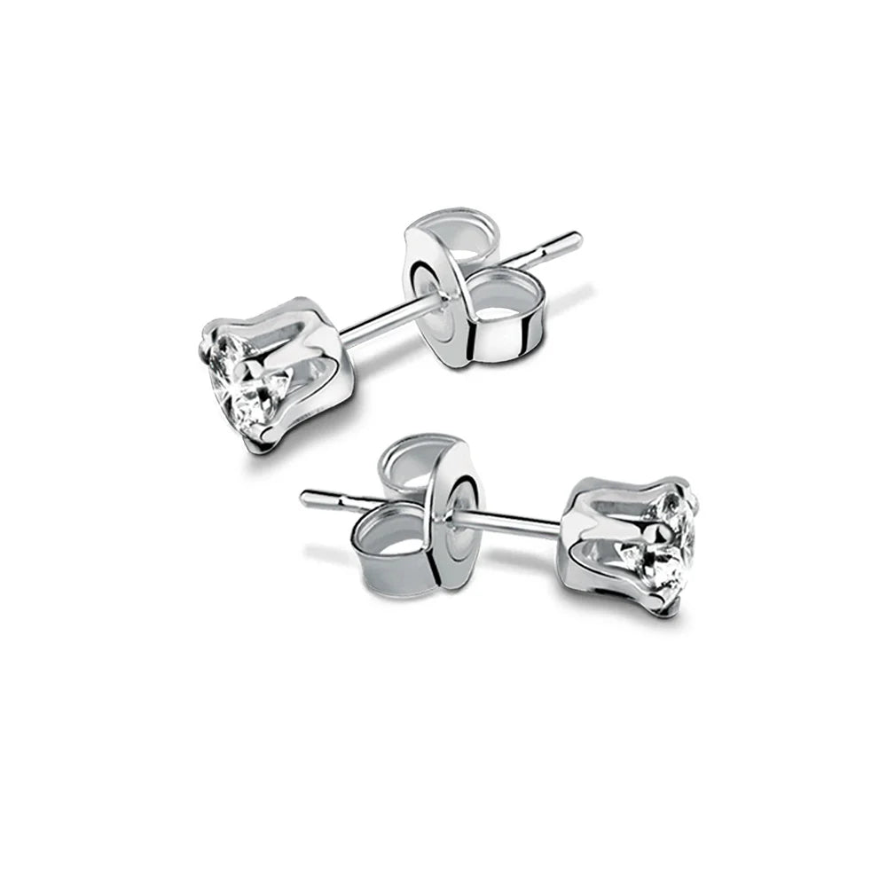 Newbridge Silverware Round Clear Stone Studs | Flemings Monaghan