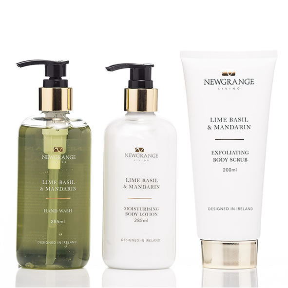 Newgrange Living Lime Basil & Mandarin Luxury Body Care Gift Set (Set of 3)