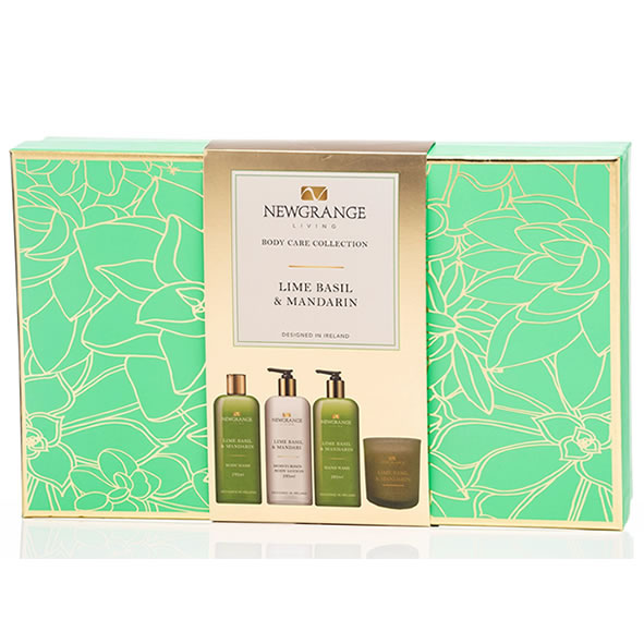 Newgrange Living Lime Basil & Mandarin Luxury Body Care Gift Set (Set of 4)