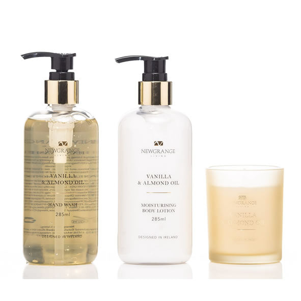 Newgrange Living Vanilla & Almond Oil Luxury Body Care Gift Set (Set of 3)