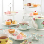 Aynsley Archive Rose Footed Mug Set detail view