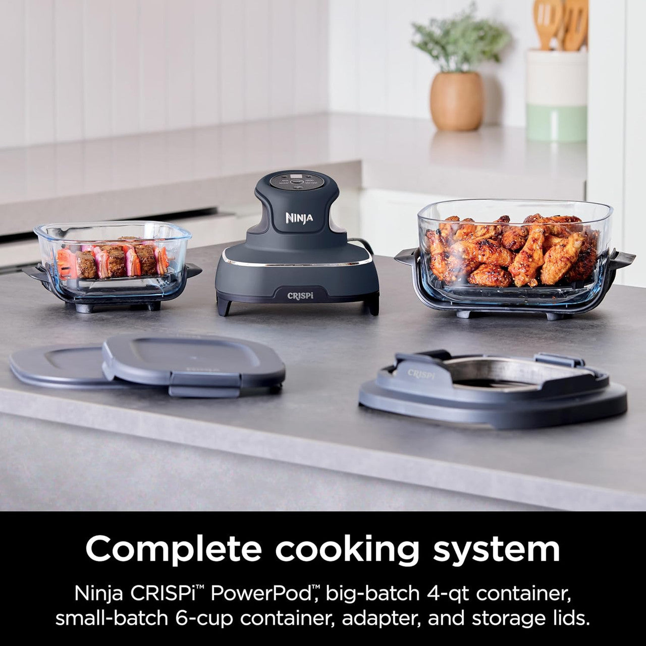 Ninja CRISPi 4-in-1 Portable Glass Air Fryer - FN101UKGY