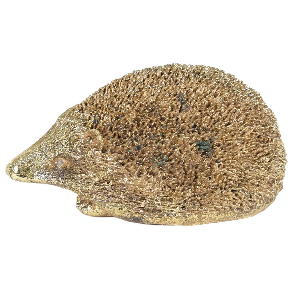 HARRIETTEA THE GOLD HEDGEHOG 13X8X6CM - Flemings Department Store