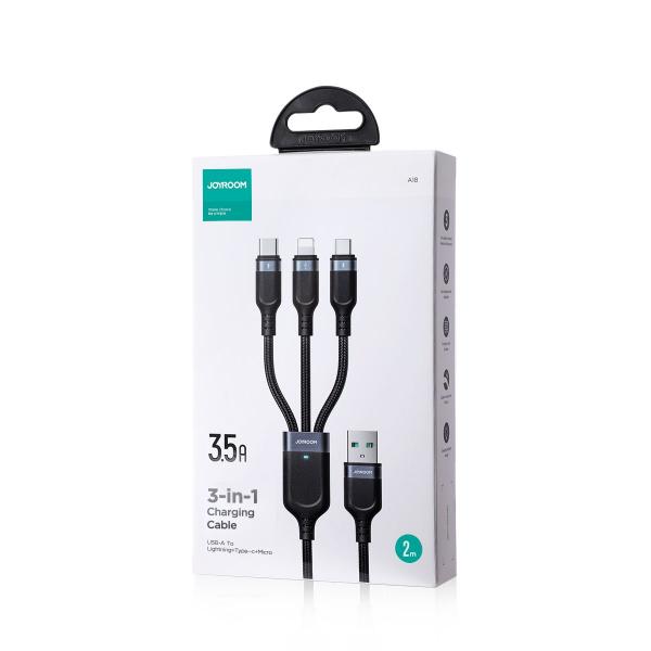 Joyroom 3.5A 3-in-1 Fast Charging Cable 1.2m – product image