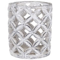 GEOMETRIC STONE CANDLE HOLDER 12x12x14cm - Flemings Department Store