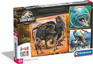 Clementoni Jurassic World 3x48 Pce Jigsaw Puzzle - Flemings Department Store
