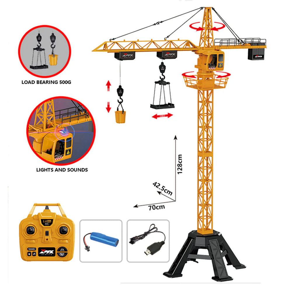 ZMX Engineering Tower Crane Toy with Remote Control