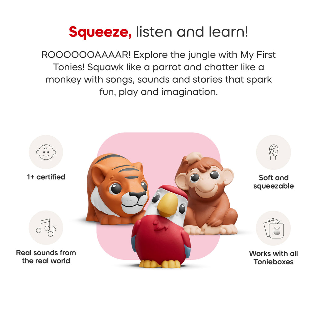 Tonies My First Jungle Set: Soft Audio Figures for Toddlers