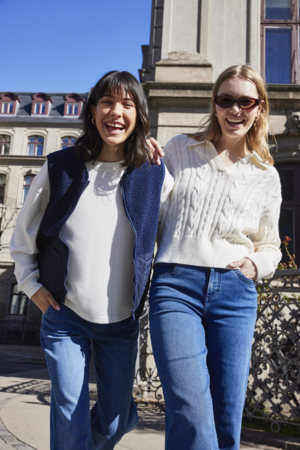 Fransa FRVIVIAN PU 1 Cable Knit Jumper – Women’s Knitwear