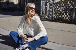 Fransa FRVIVIAN PU 1 Cable Knit Jumper – Women’s Knitwear