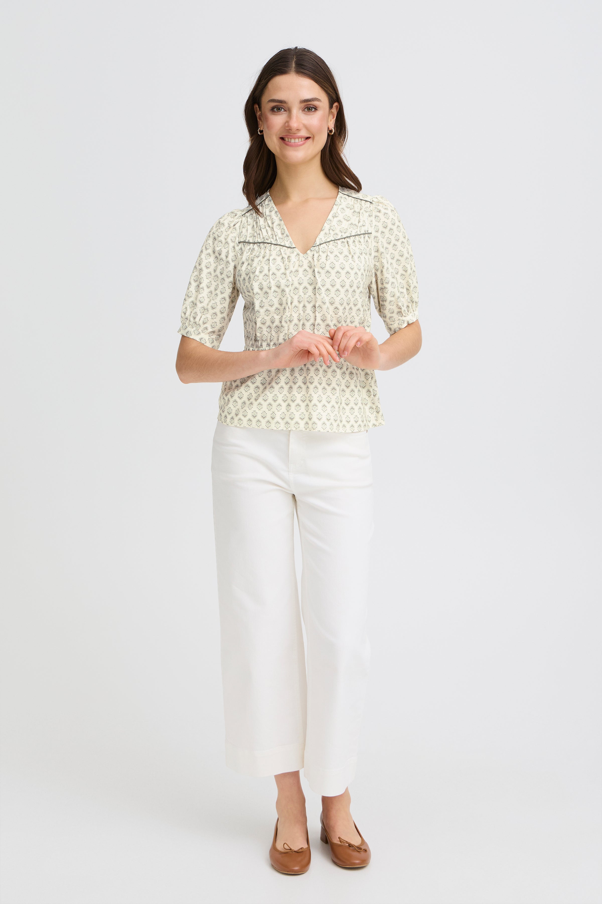 Fransa FRHITA Blouse - Whisper Sage Wild Loom