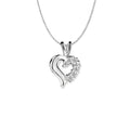 Newbridge Silverware Double Heart CZ Pendant | Flemings Monaghan