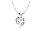 Newbridge Silverware Double Heart CZ Pendant | Flemings Monaghan