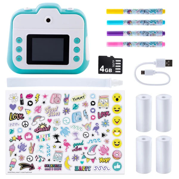 Photo Creator Instant Camera – Print & Save with 4GB SD