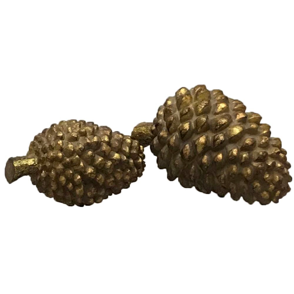 GOLD DECORATIVE PINECONE 16x9x9cm - Flemings Department Store