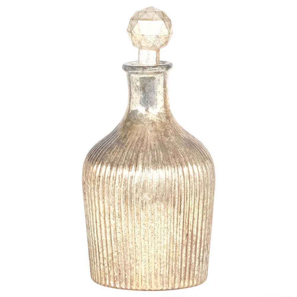 BURNISHED LARGE BULBOUS PERFUME BOTTLE 10x10x20cm - Flemings Department Store
