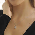 Newbridge Silverware Square Clear Stone Pendant | Flemings Monaghan