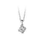 Newbridge Silverware Square Clear Stone Pendant | Flemings Monaghan