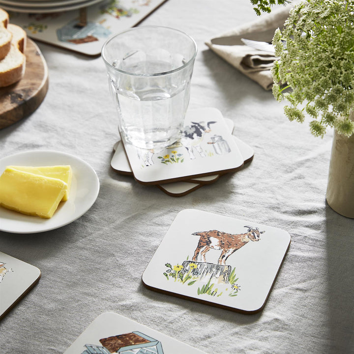 Portman Farm Coasters - 4 Pack One Size in Grey - Flemings Department Store
