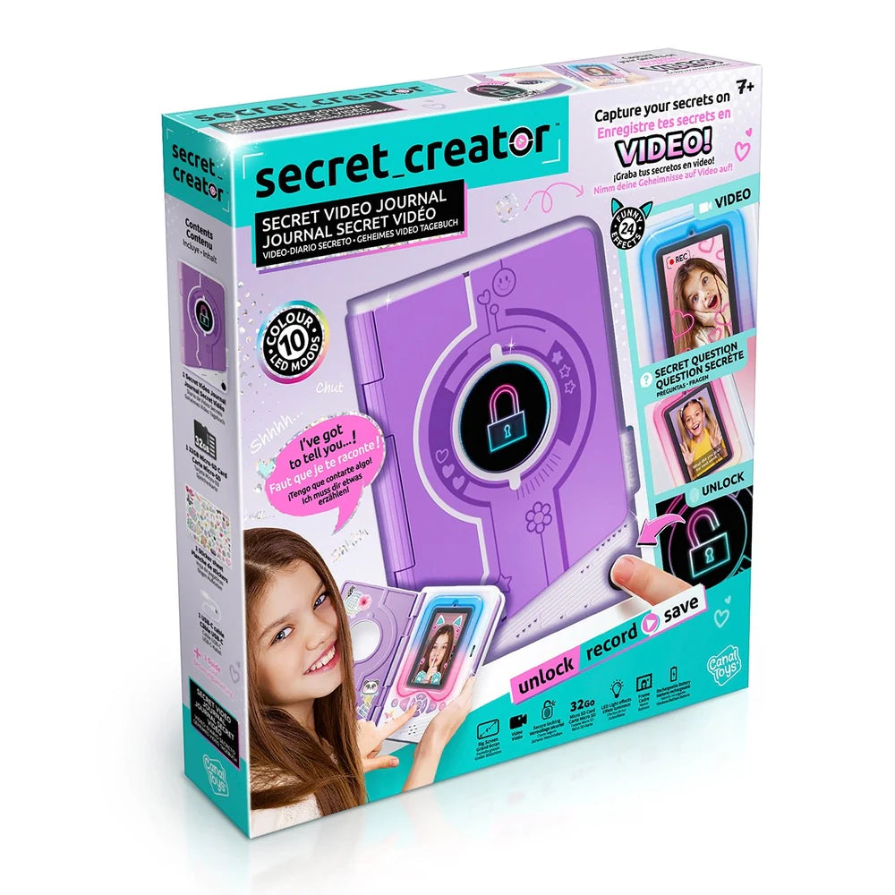 Secret Creator Secret Video Journal – 4" Screen, Fingerprint Lock & 32GB Card