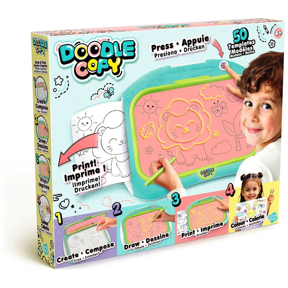 Doodle Copy Draw & Print Set – Stencils, Carbon Paper & Crayons