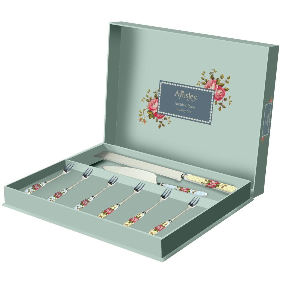 Aynsley Archive Rose Pastry Set product image