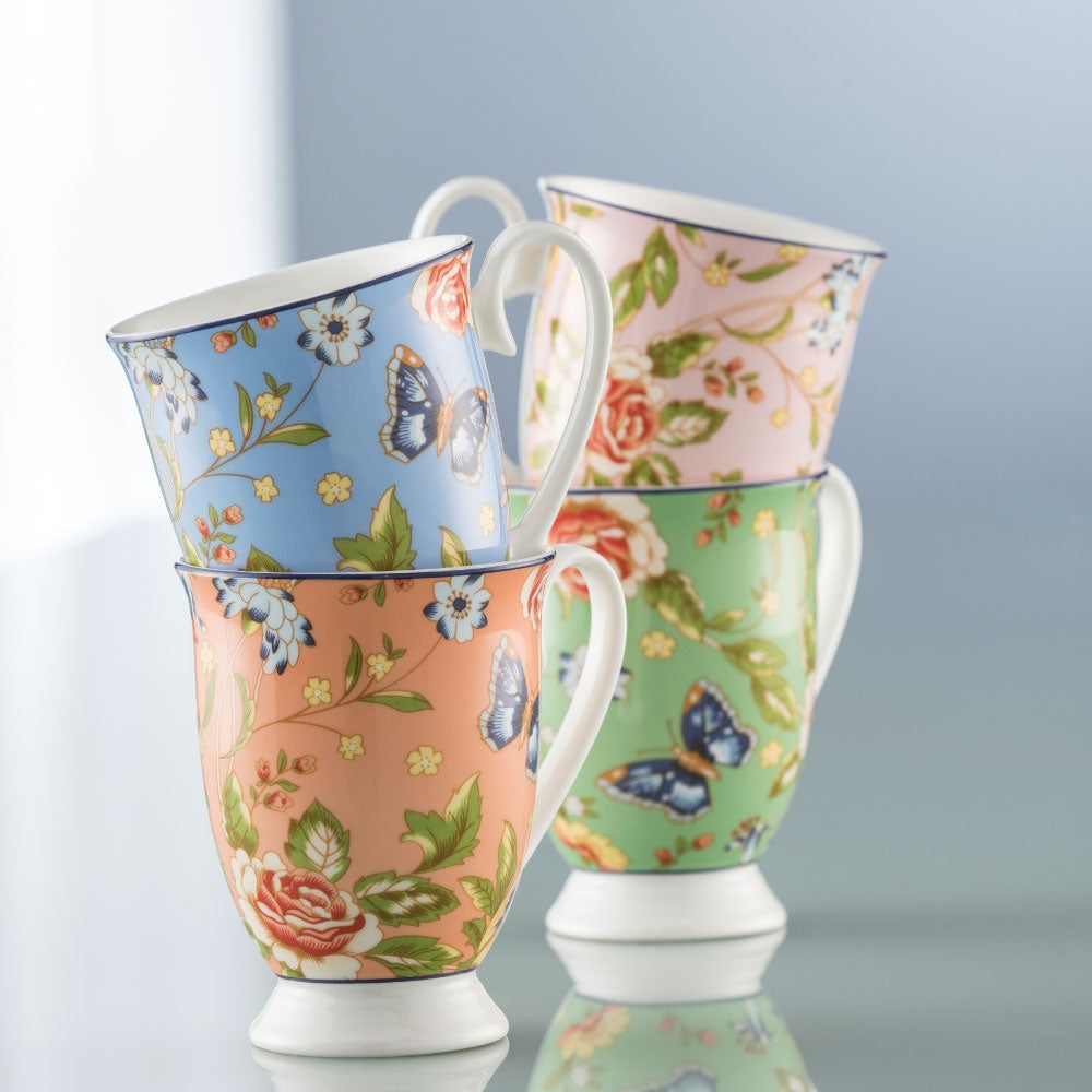 Aynsley Cottage Garden Footed Mugs Set of 4 alternate view