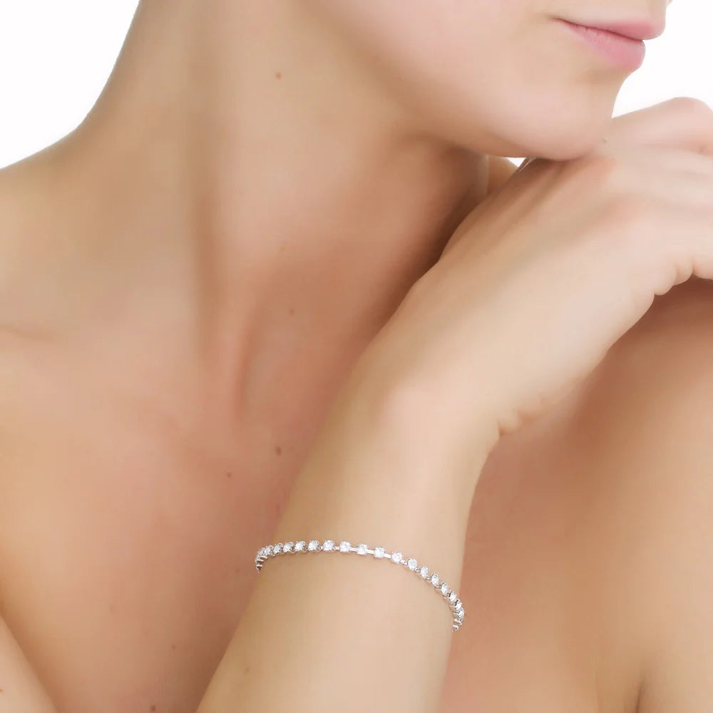 Newbridge Silverware Multi-Clear Stone Bracelet