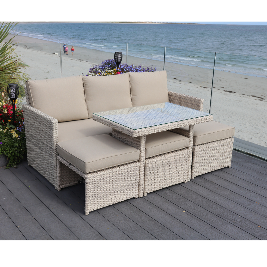 Alicante 5-piece Corner Set (Cream) - Flemings Department Store